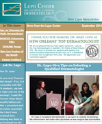 Dr Mary Lupo Lupo Center for Aesthetic and General Dermatology September 2014
